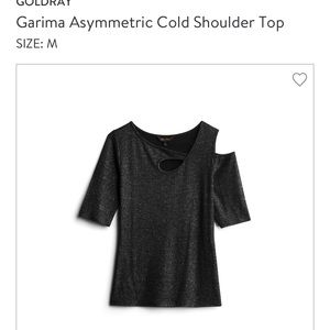 Asymmetrical silver top NWT